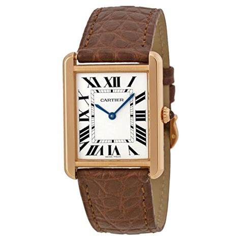 montre cartier femme tank bracelet cuir|cartier tank française watches.